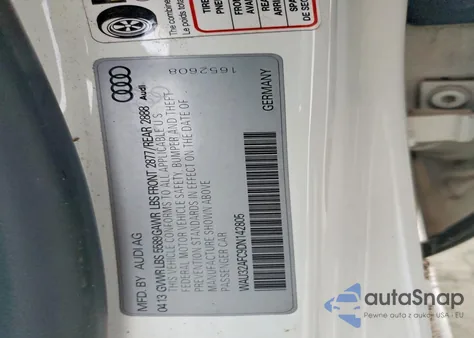 2013 Audi S7 Prestige z USA, uszkodzony, nr VIN WAU32AFC9DN142805